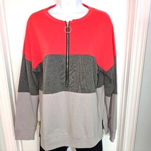 NWOT 3/4 Zipper Top Size S